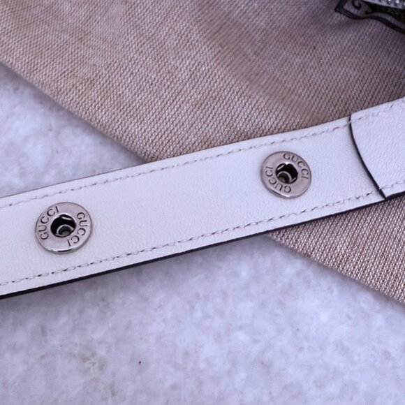 Gucci 760710 Blondie Mini Cylinder Shoulder Bag White Leather - Picture 9 of 15